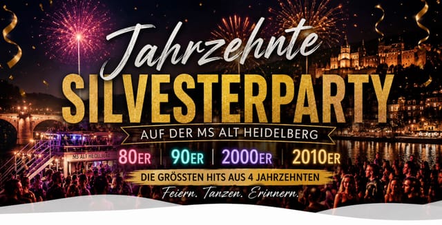 Silvester-Partyboot: Jahrzehnte Special