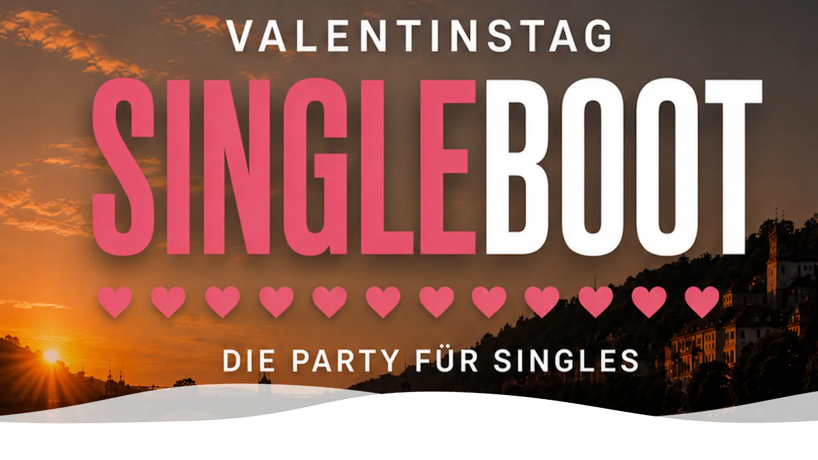 Valentinstag-Singleboot